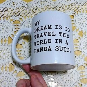 Funny coffee cup, panda humor